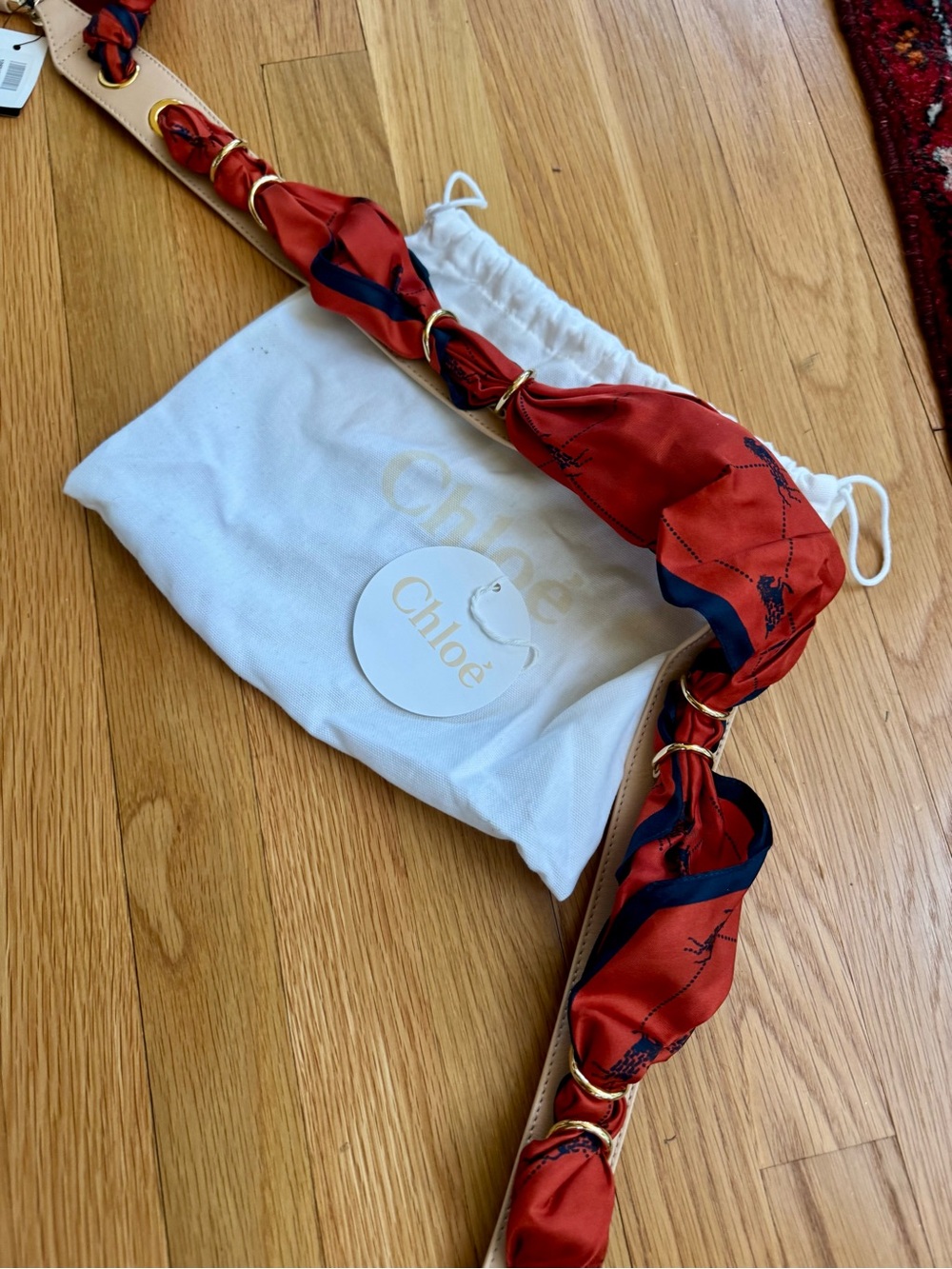 Chloé RARE Calfskin Silk Scarf bag strap - Picture 8 of 9